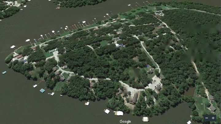 Aerial view of MckennaVilla on Mossy Creek Cove